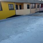 Cubierta impermeabilizada en Ponferrada con membrana de poliuretano (después).